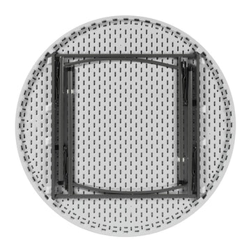 Basics by Mogo - 4ft Round Plastic Folding Banqueting Table (Dia1220mm)